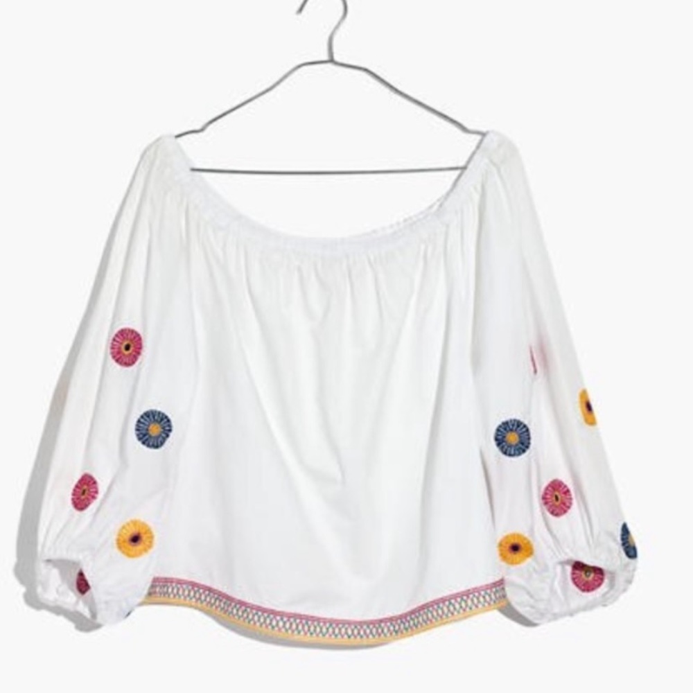 Madewell off shoulders summer blouse- NWT